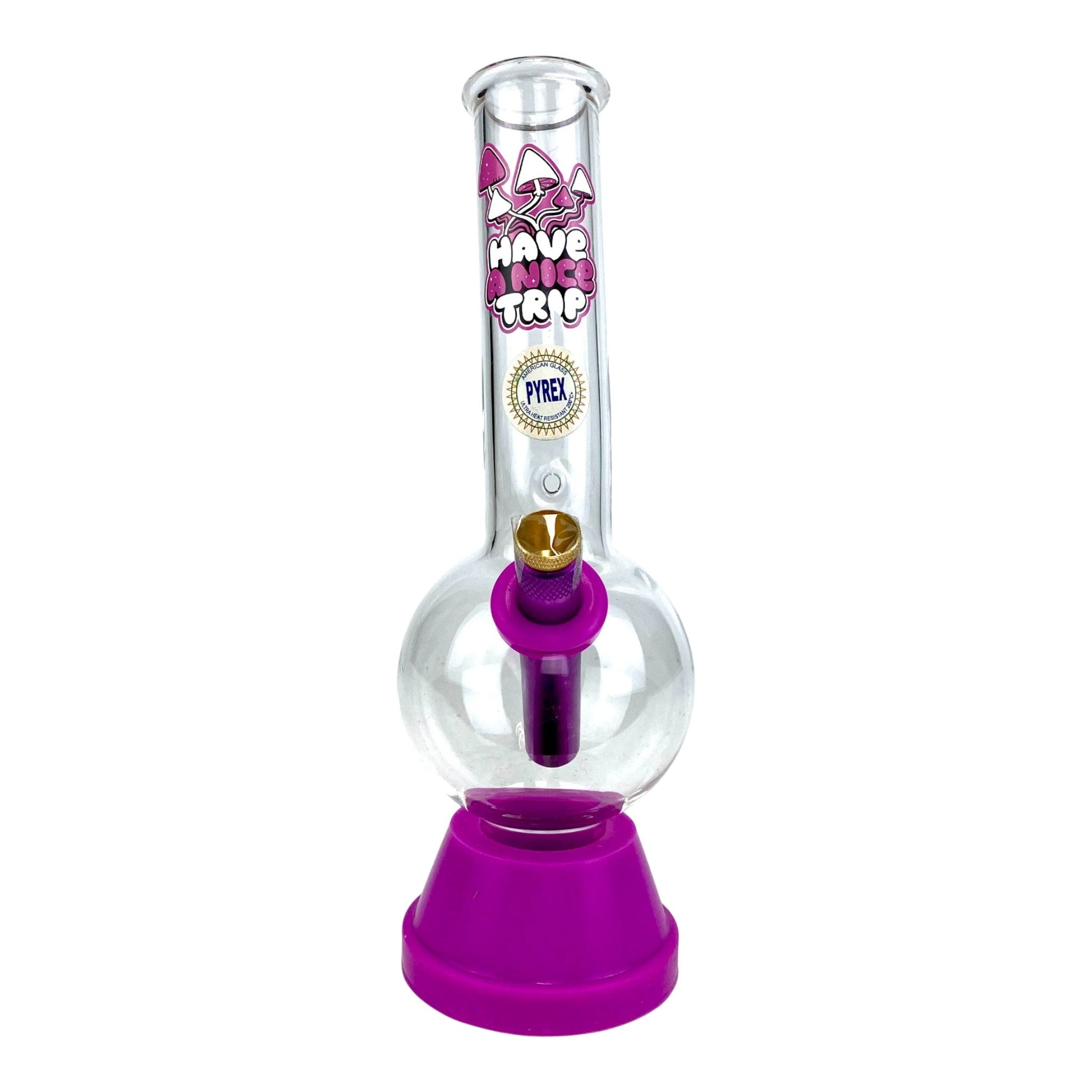 Have a Nice Trip Bubble Bong 25cm Purple - The Bong Baron