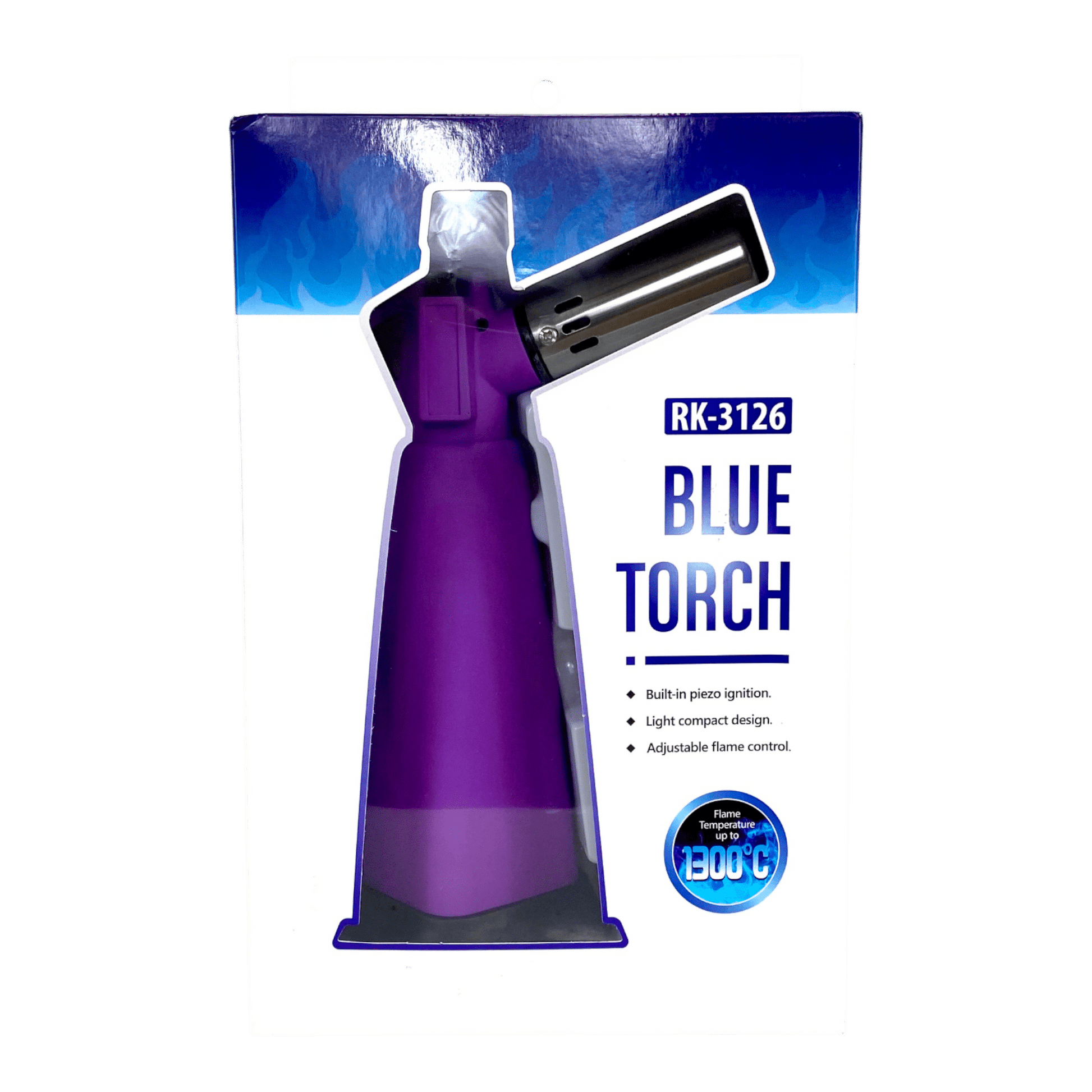 Heavy Duty 1300°C Dab Torch Purple 20cm - The Bong Baron