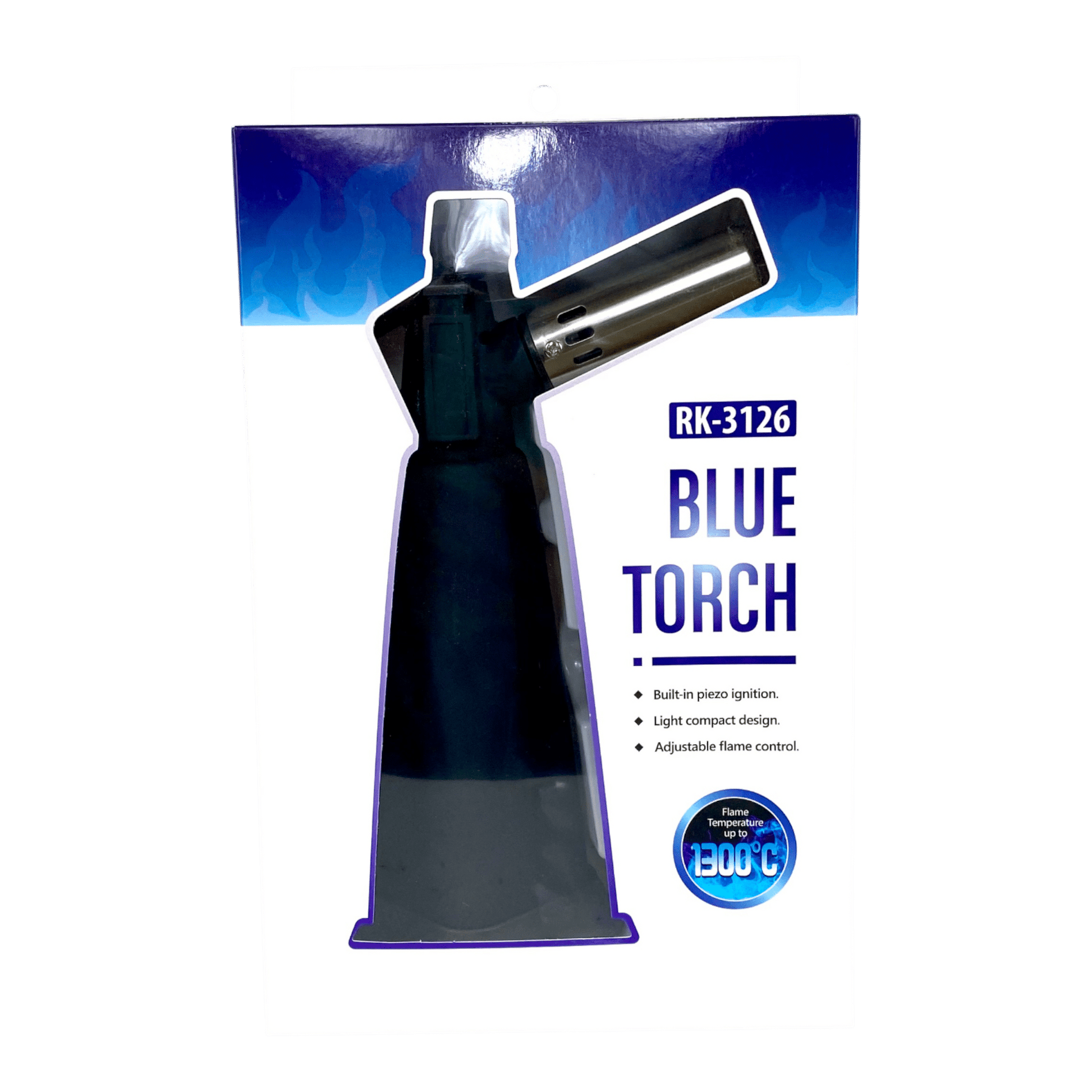 Heavy Duty 1300c Dab Torch Black 20cm - The Bong Baron