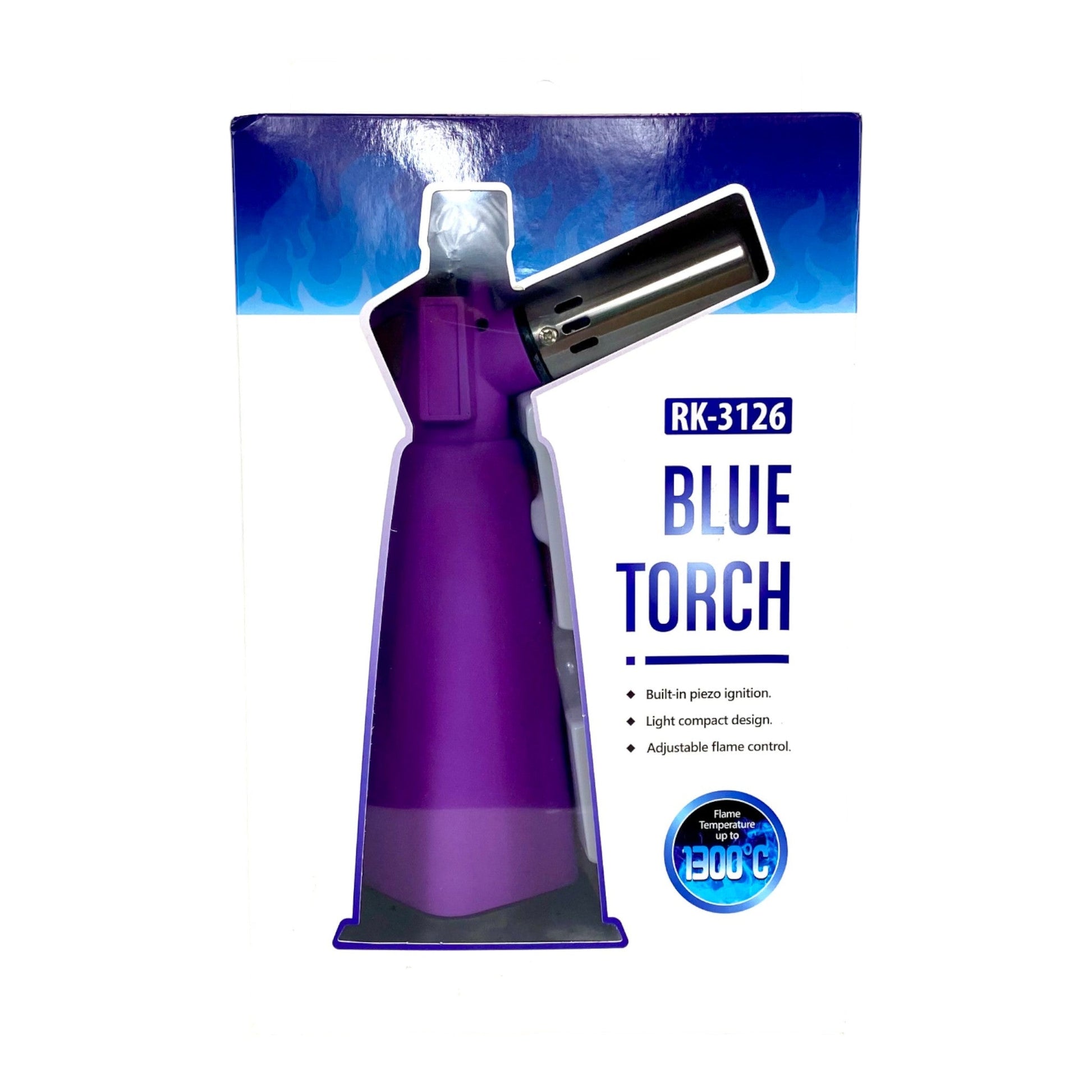 Heavy Duty 1300°C Dab Torch Purple 20cm - The Bong Baron