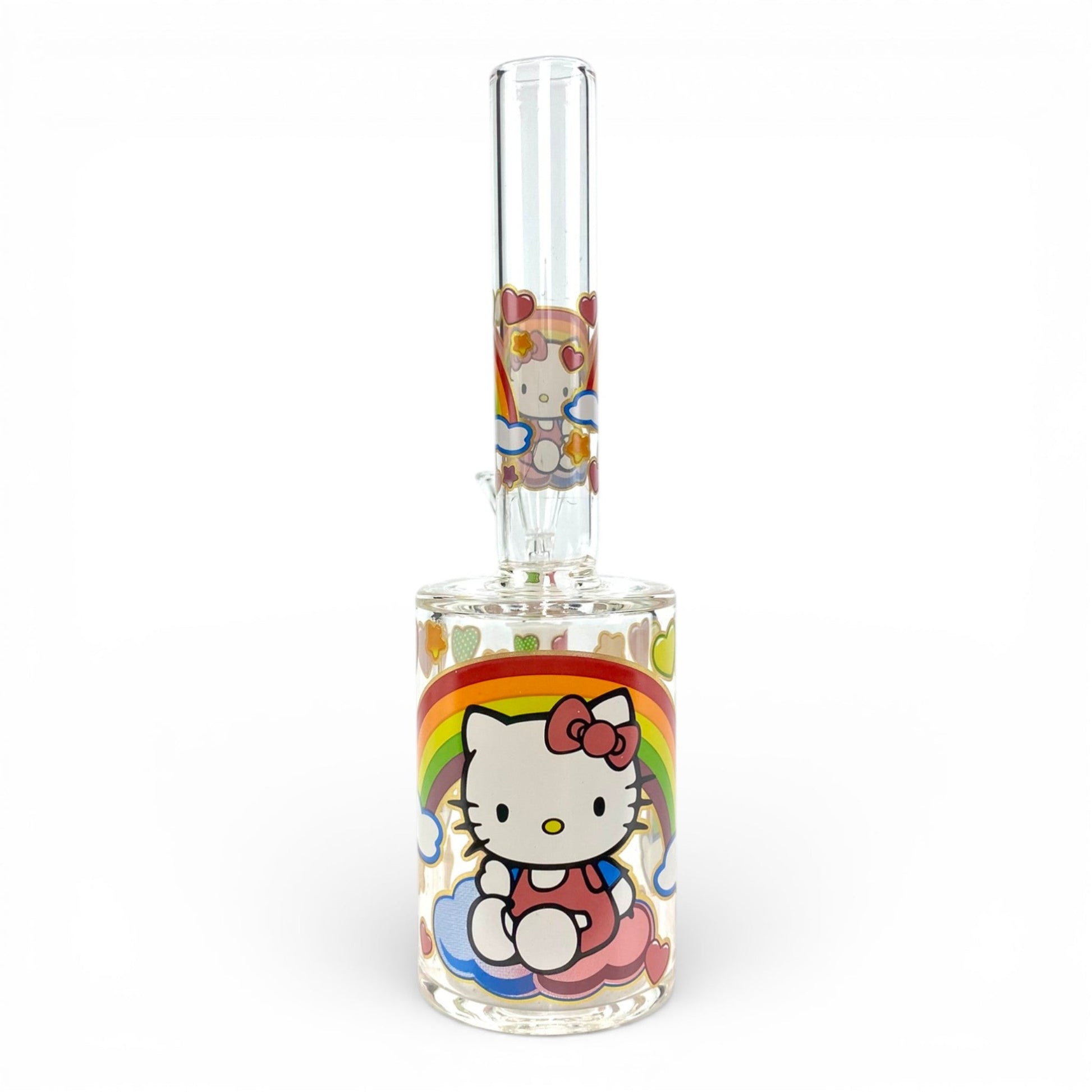 Hello Kitty Hearts and Rainbows Mini Barrel Bong 17cm - The Bong Baron