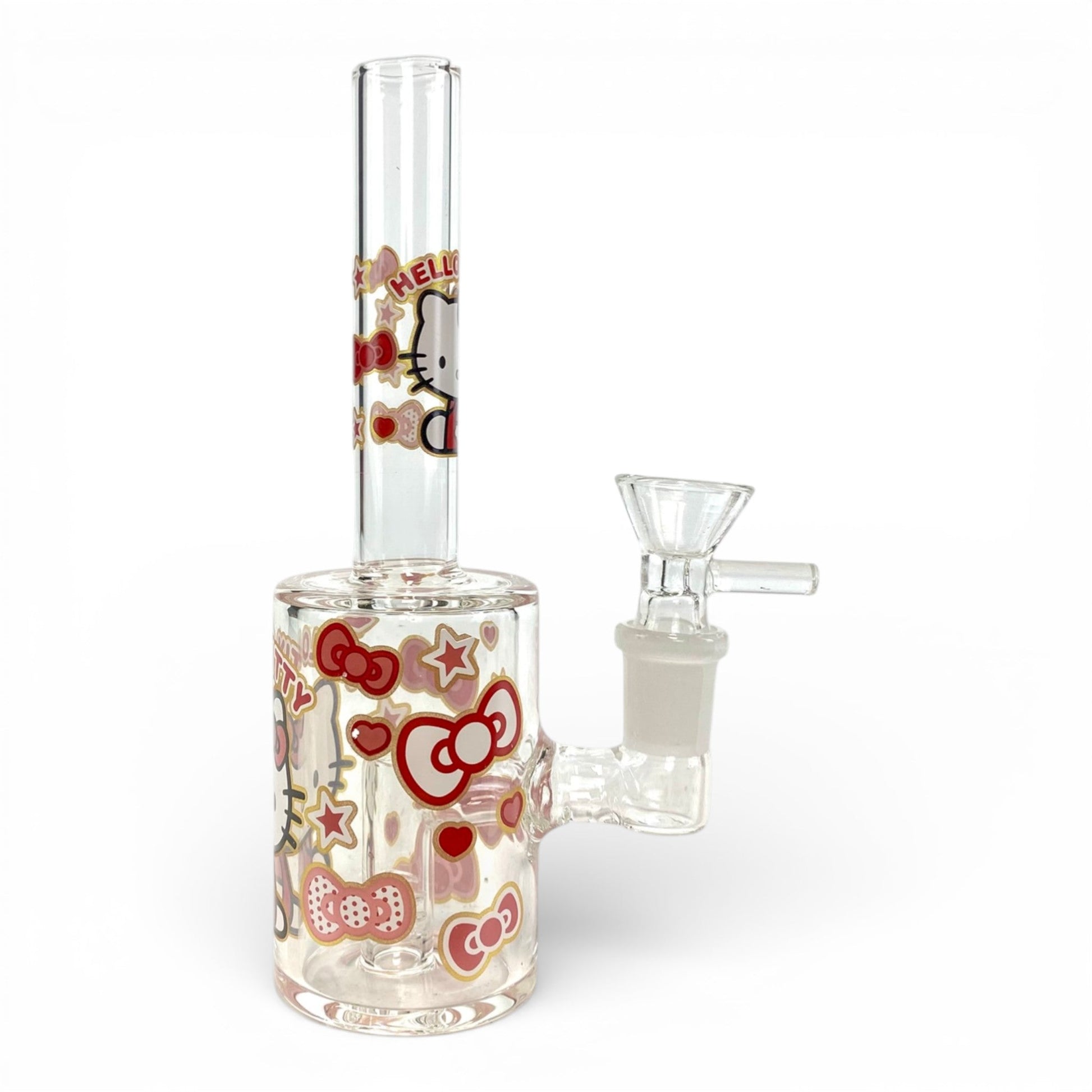 Hello Kitty Pink Bows Mini Barrel Bong 17cm - The Bong Baron