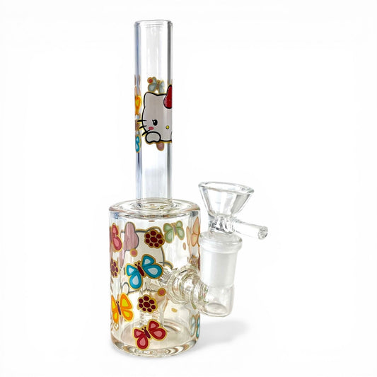 Hello Kitty Rainbow Butterfly's Mini Barrel Bong 17cm - The Bong Baron