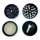 Herb Grinder Blue 50mm 4 - Piece - The Bong Baron