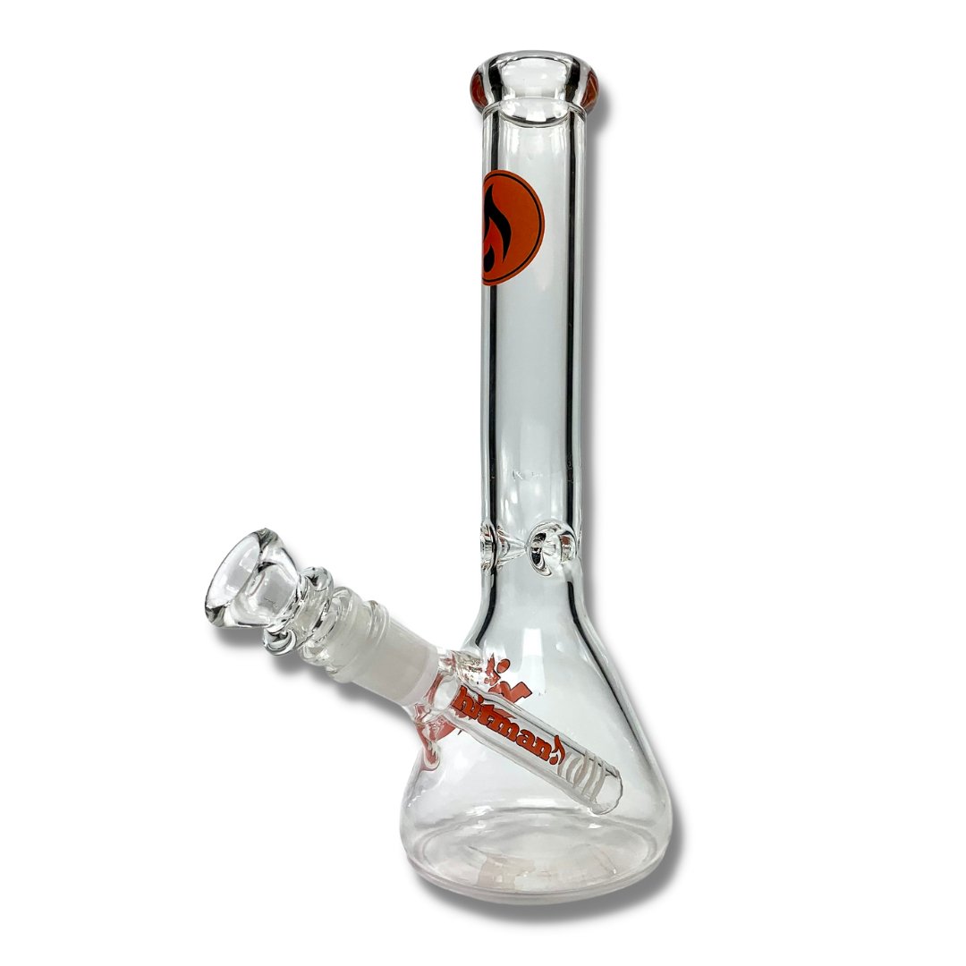 Hitman Glass Basic Beaker 25cm Red - The Bong Baron