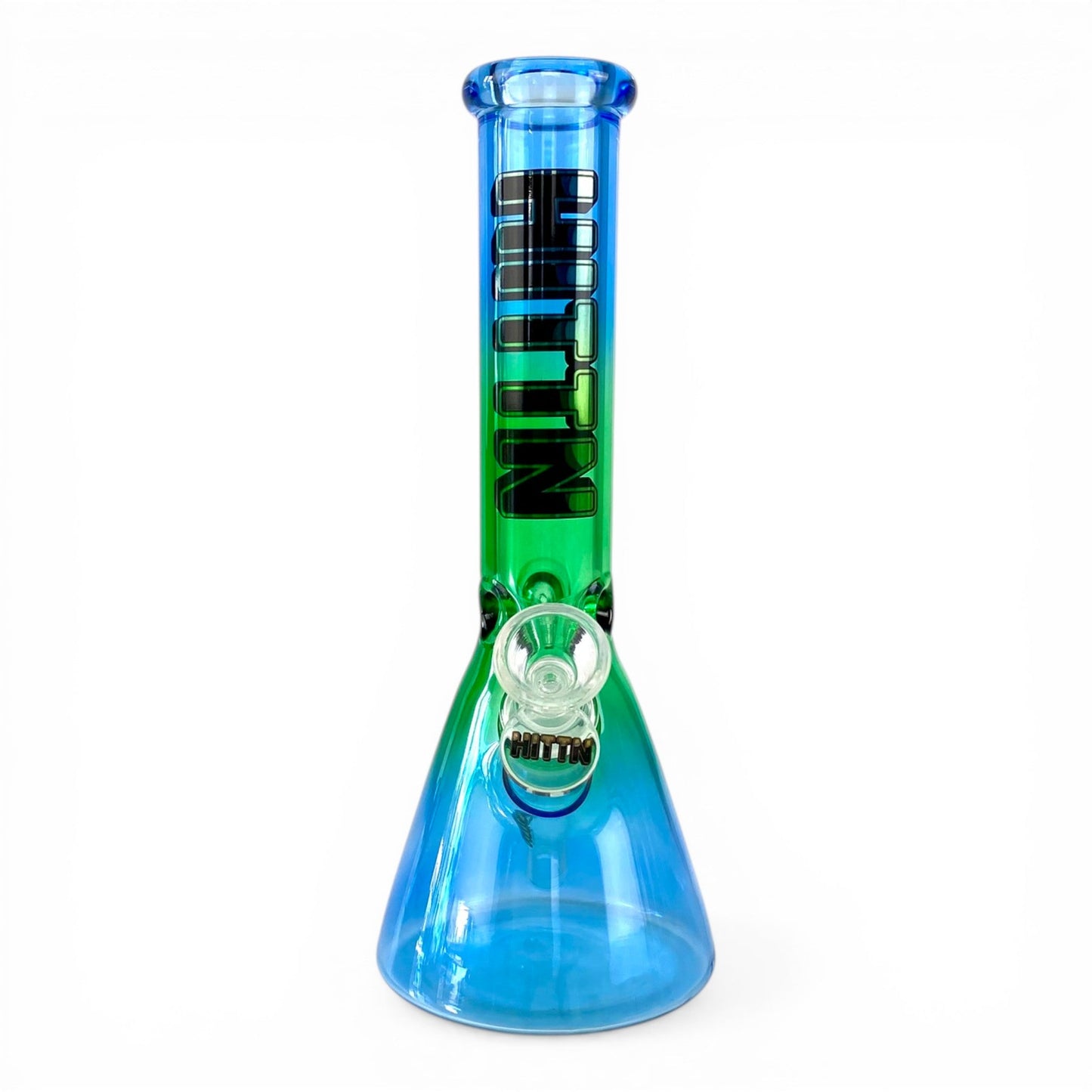 Hittn Blue Fade Beaker Bong 25cm - The Bong Baron