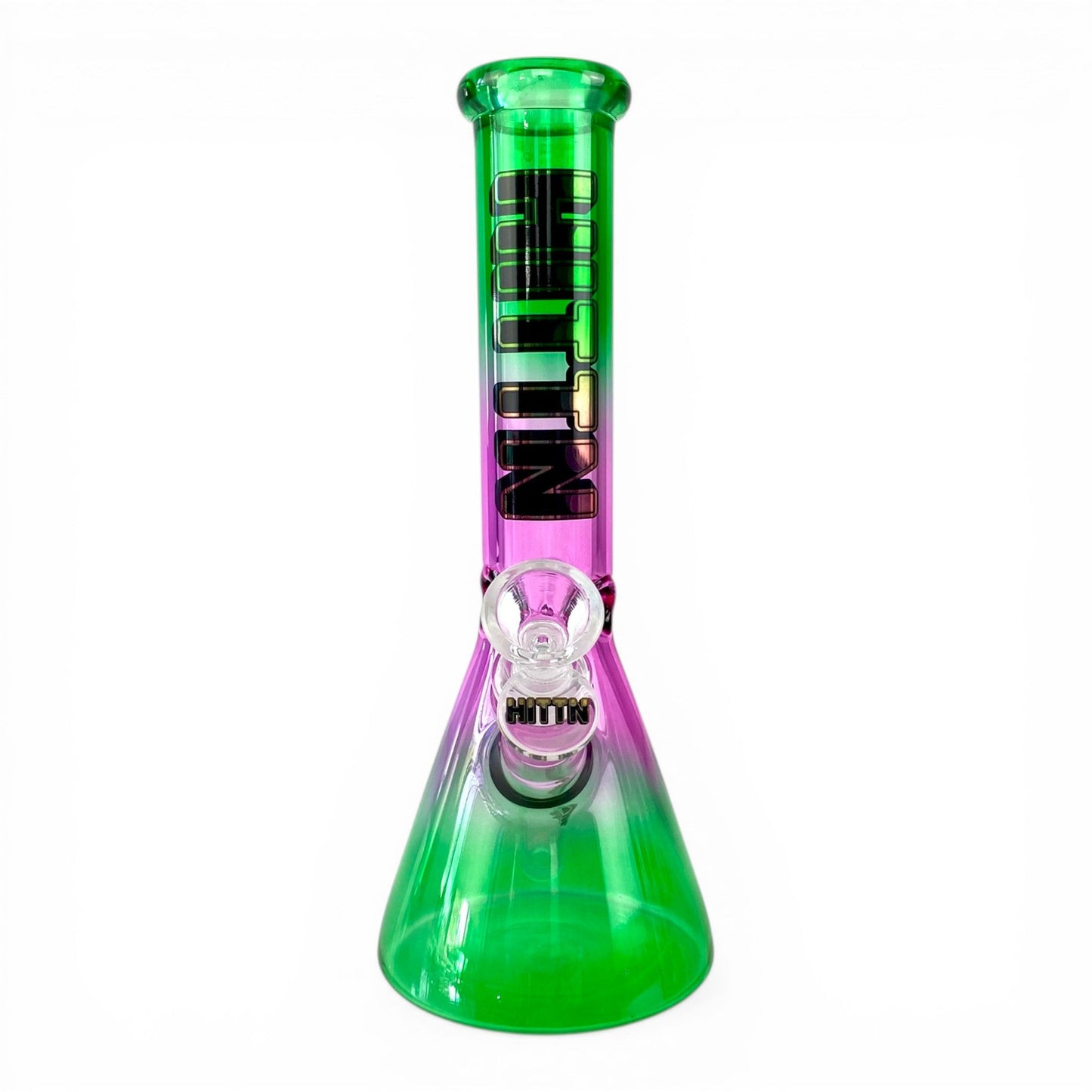 Hittn Green Fade Beaker Bong 25cm - The Bong Baron