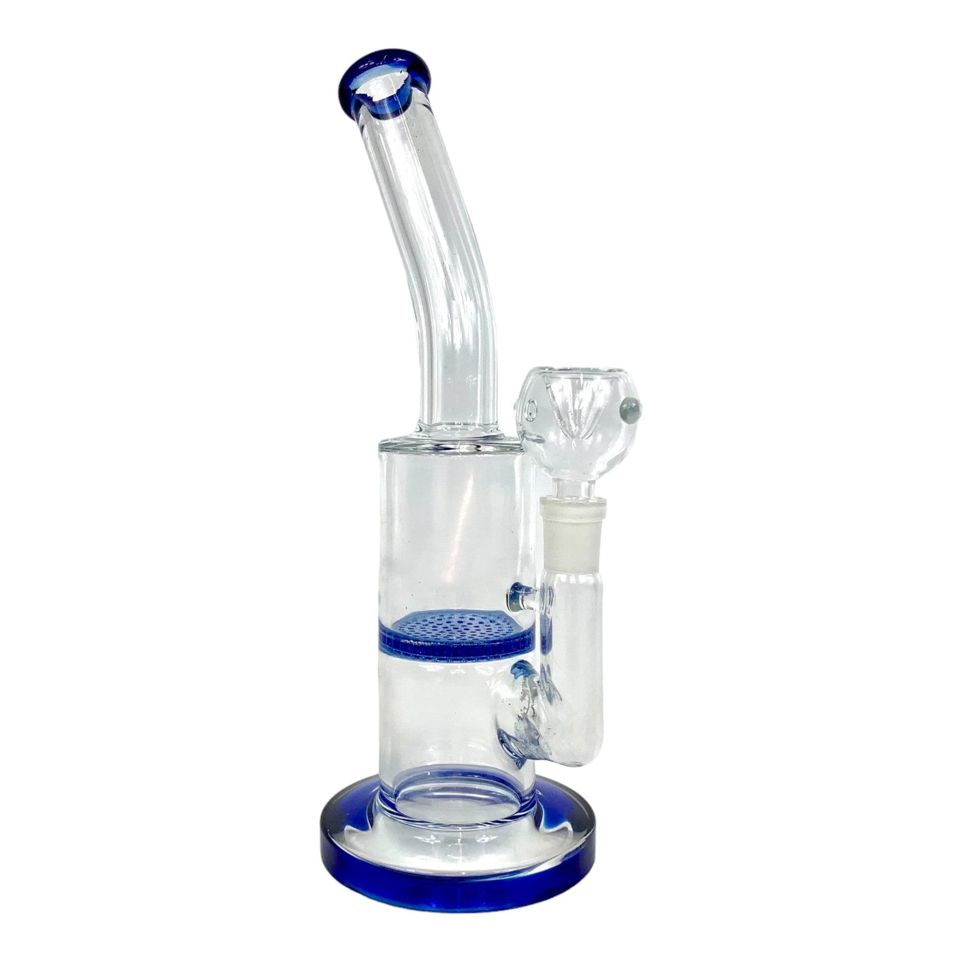 Honeycomb Percolator Bong 26cm Blue - The Bong Baron