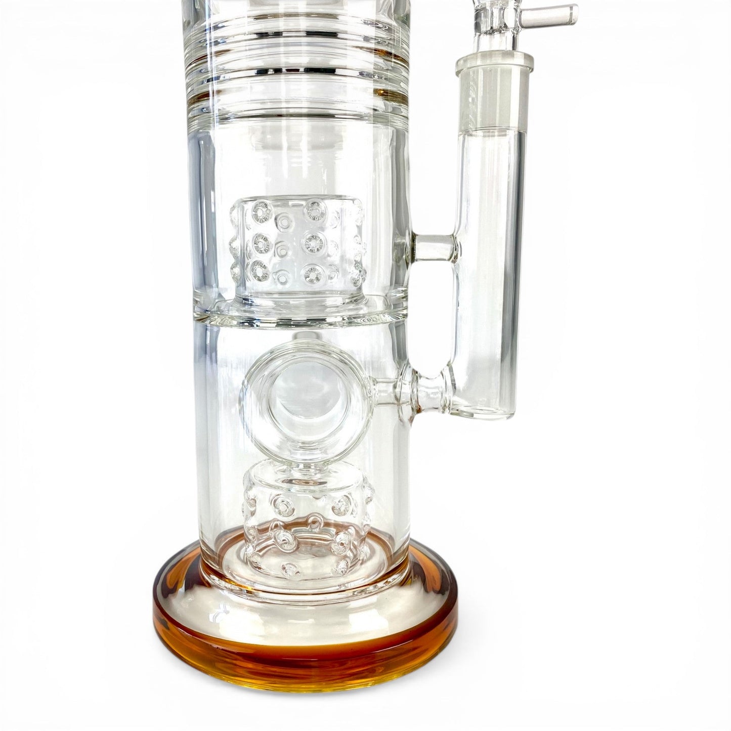 Hydra Dual Shower Perc Bong 43cm Amber - The Bong Baron