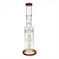 Hydra Dual Shower Perc Bong 43cm Amber - The Bong Baron