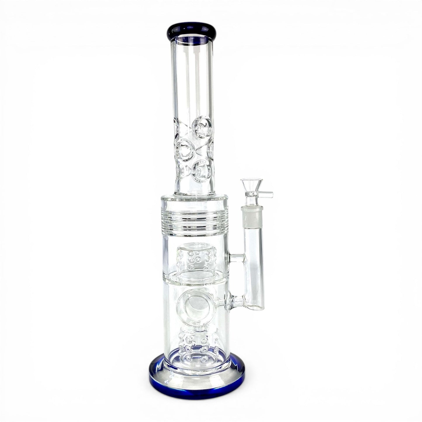 Hydra Dual Shower Perc Bong 43cm Blue - The Bong Baron