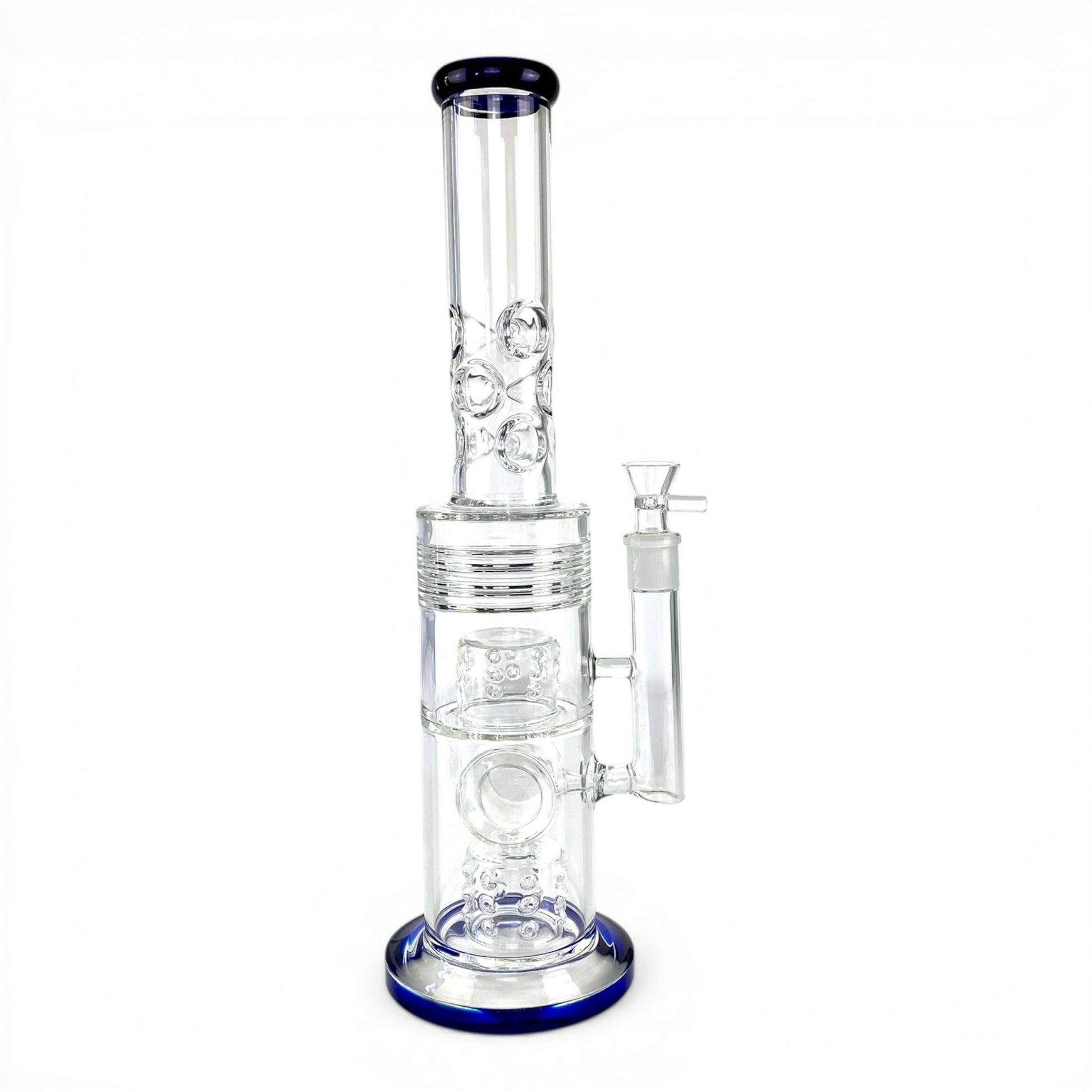 Hydra Dual Shower Perc Bong 43cm Blue - The Bong Baron