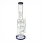 Hydra Dual Shower Perc Bong 43cm Blue - The Bong Baron