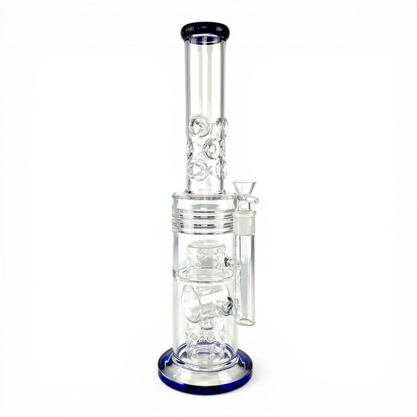 Hydra Dual Shower Perc Bong 43cm Blue - The Bong Baron