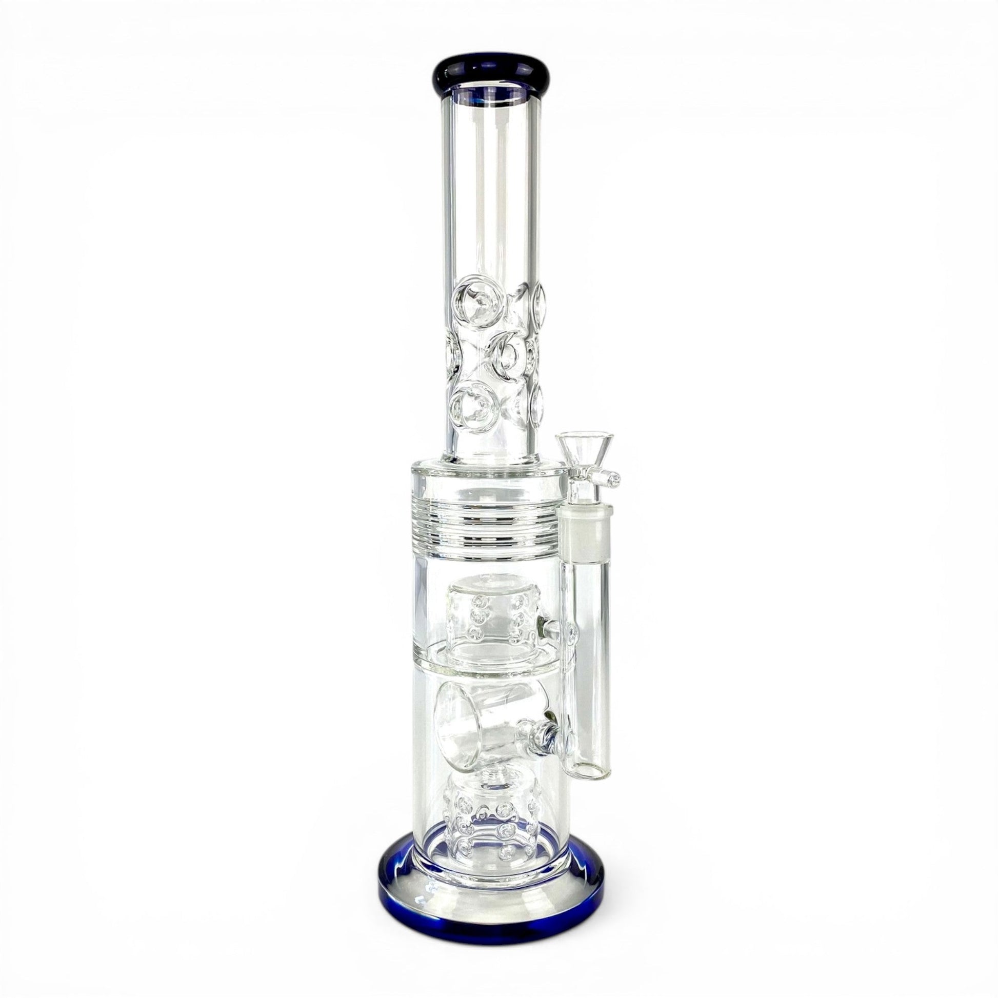 Hydra Dual Shower Perc Bong 43cm Blue - The Bong Baron