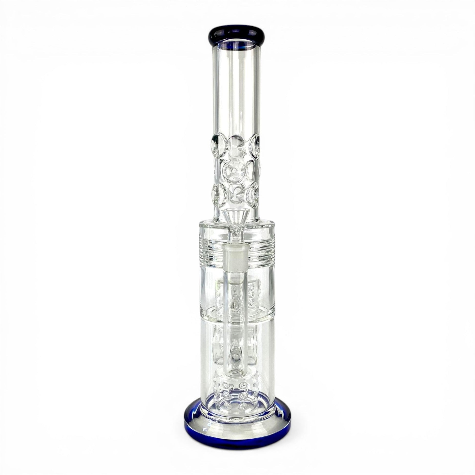 Hydra Dual Shower Perc Bong 43cm Blue - The Bong Baron