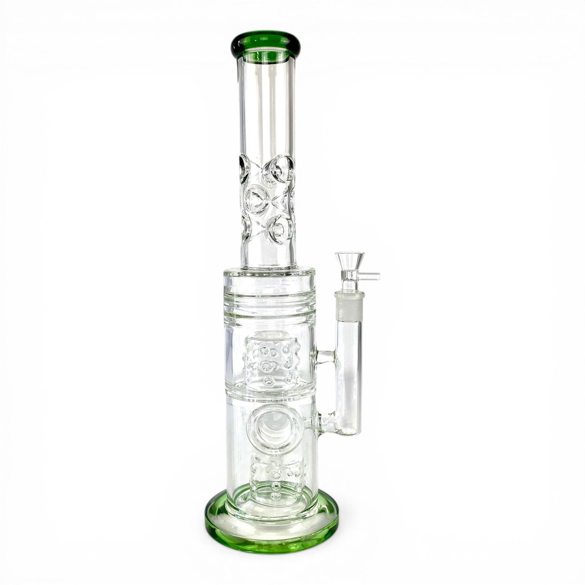 Hydra Dual Shower Perc Bong 43cm Green - The Bong Baron