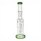 Hydra Dual Shower Perc Bong 43cm Green - The Bong Baron