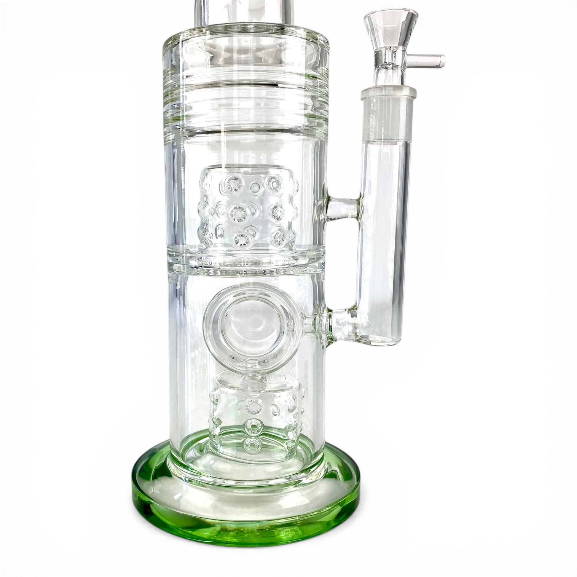 Hydra Dual Shower Perc Bong 43cm Green - The Bong Baron