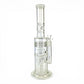 Hydra Dual Shower Perc Bong 43cm White - The Bong Baron