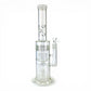 Hydra Dual Shower Perc Bong 43cm White - The Bong Baron