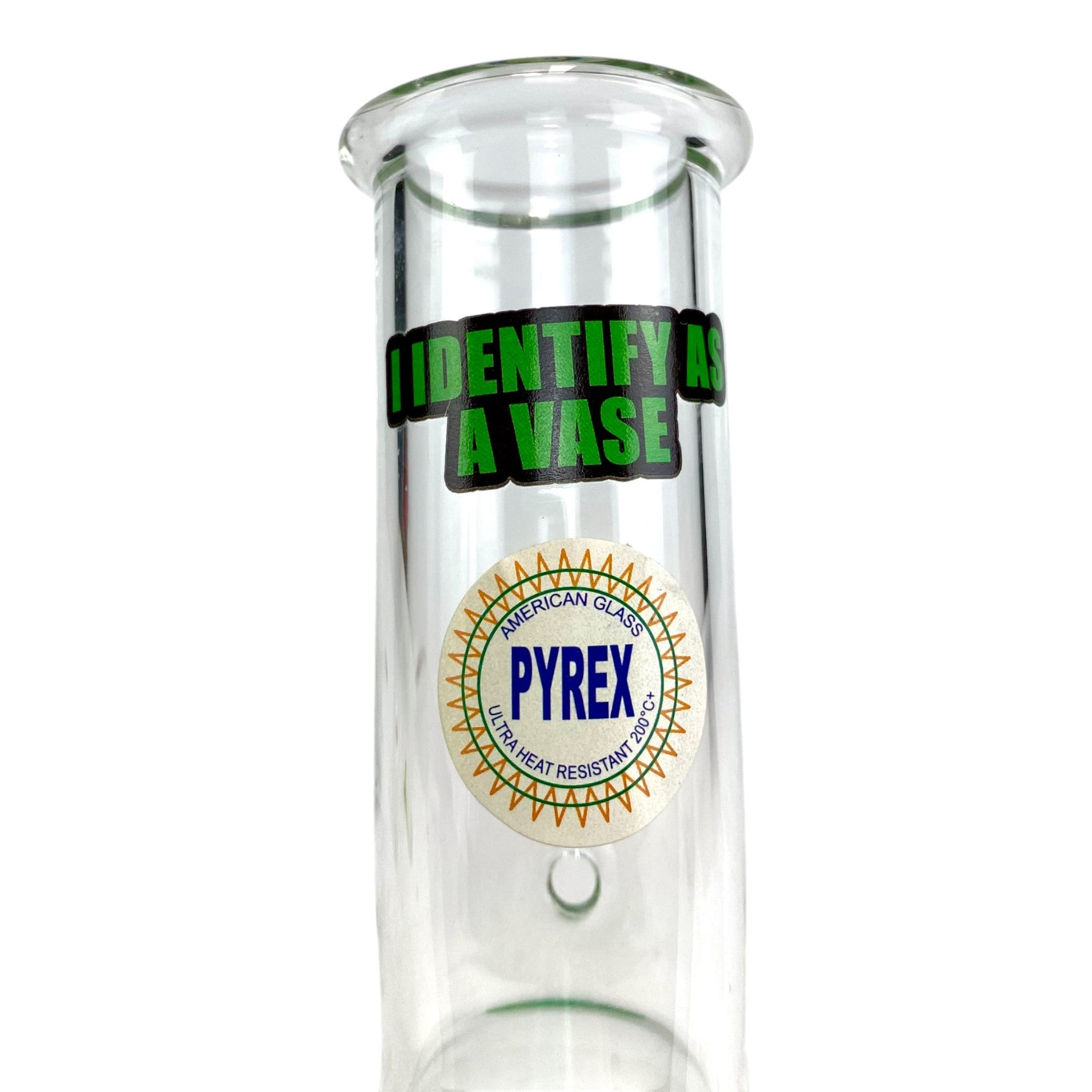 I Identify as a Vase Bubble Bong 20cm Green - The Bong Baron