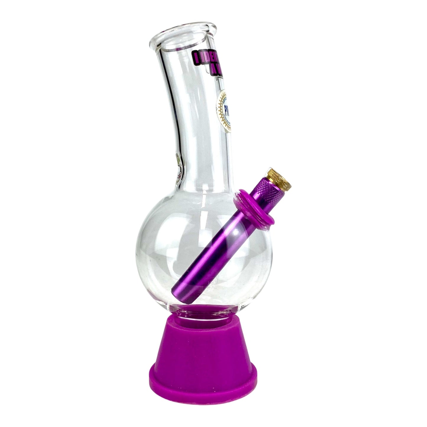 I Identify as a Vase Bubble Bong 20cm Purple - The Bong Baron