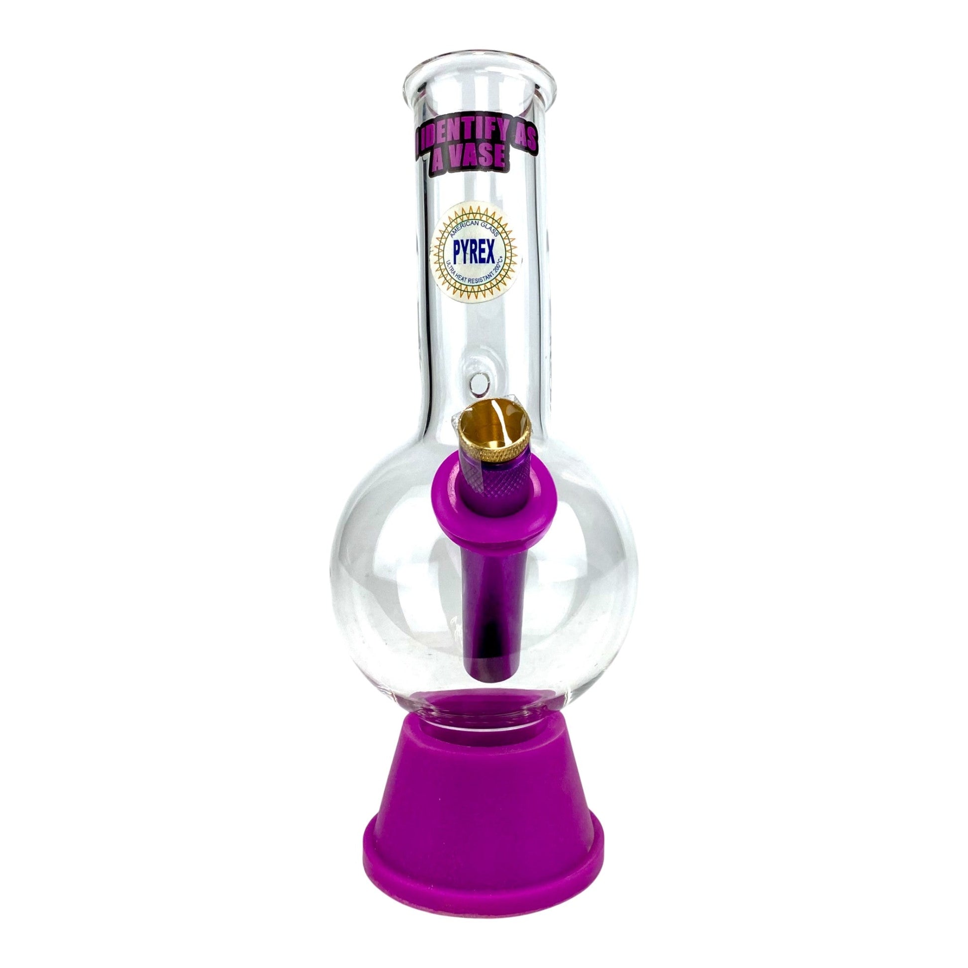 I Identify as a Vase Bubble Bong 20cm Purple - The Bong Baron