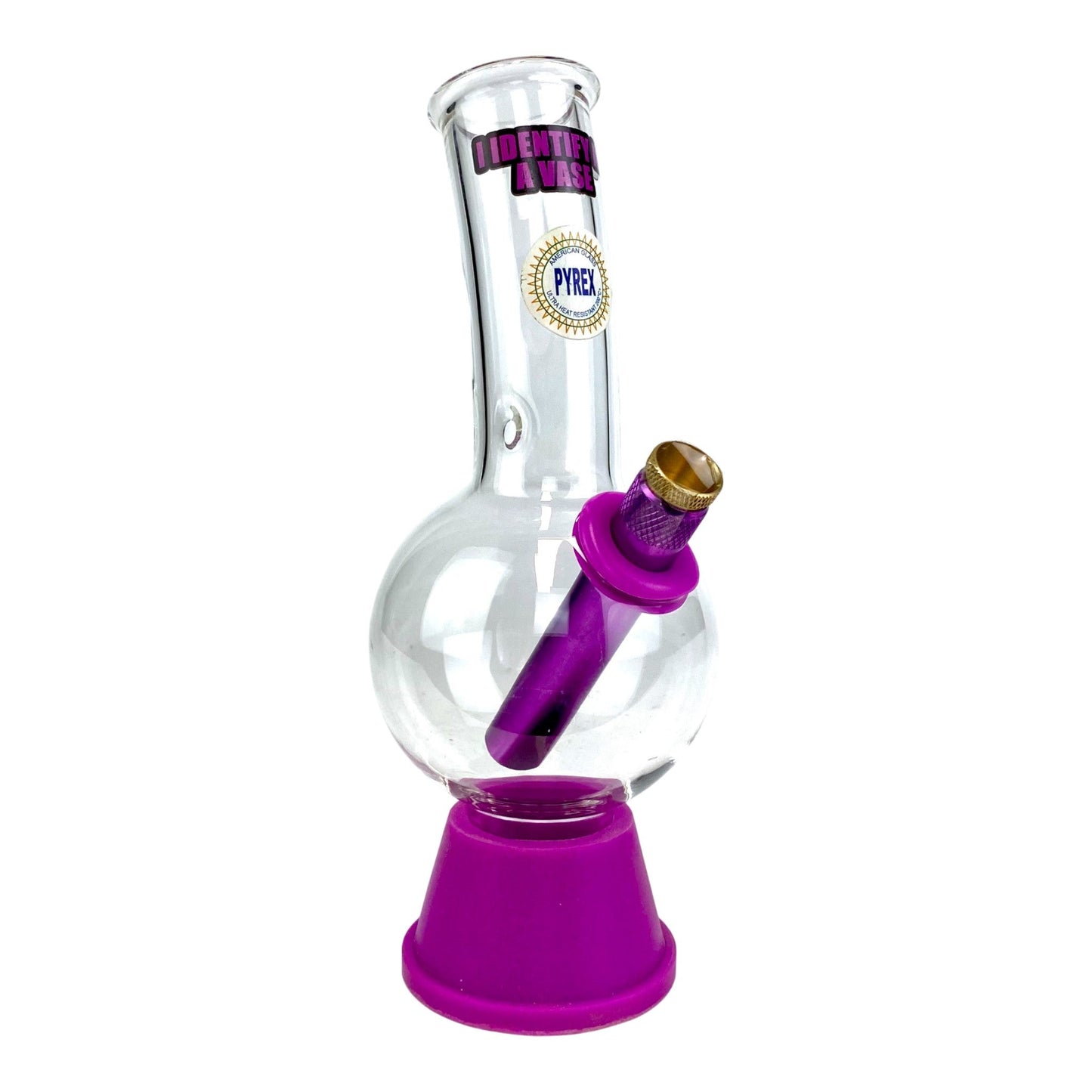 I Identify as a Vase Bubble Bong 20cm Purple - The Bong Baron
