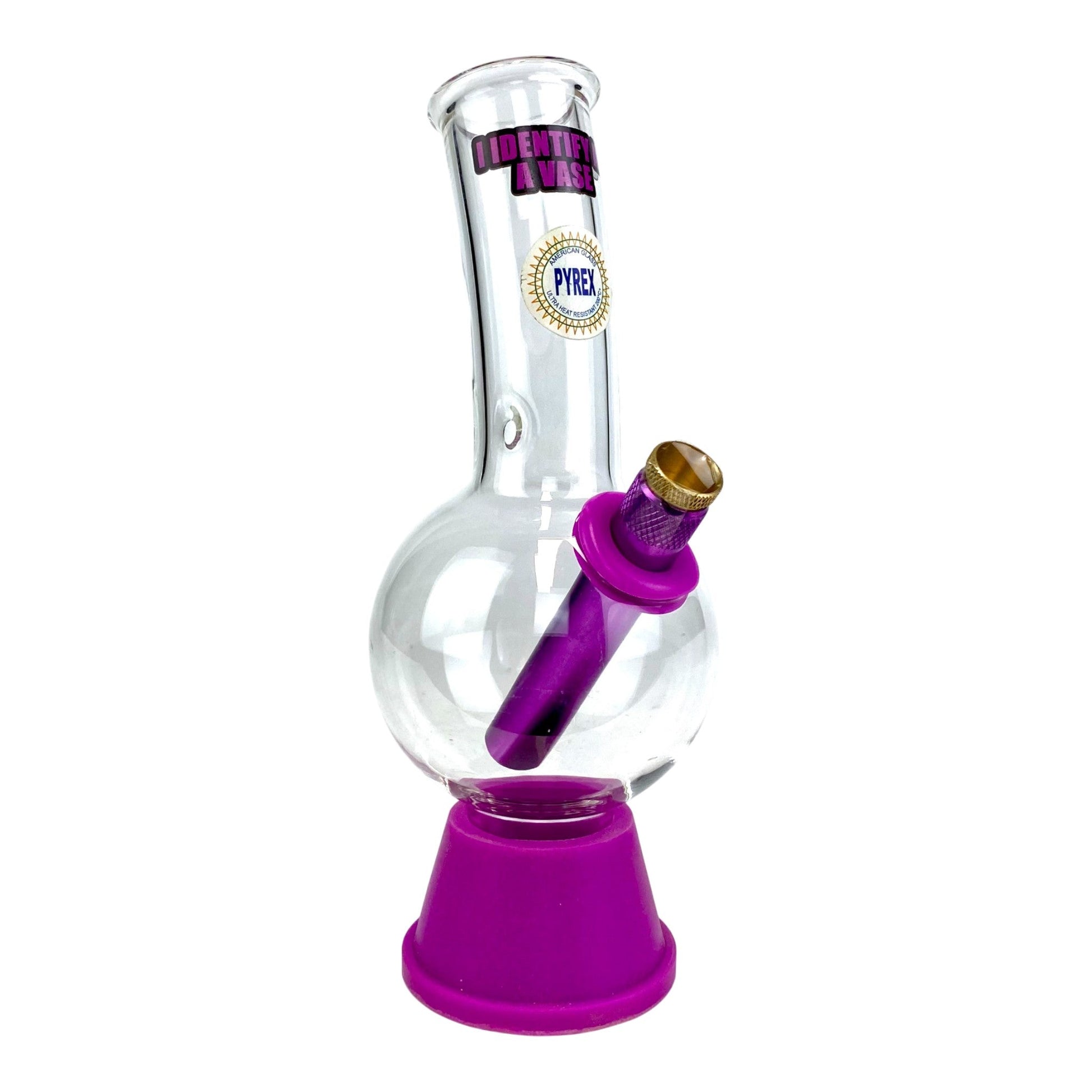 I Identify as a Vase Bubble Bong 20cm Purple - The Bong Baron