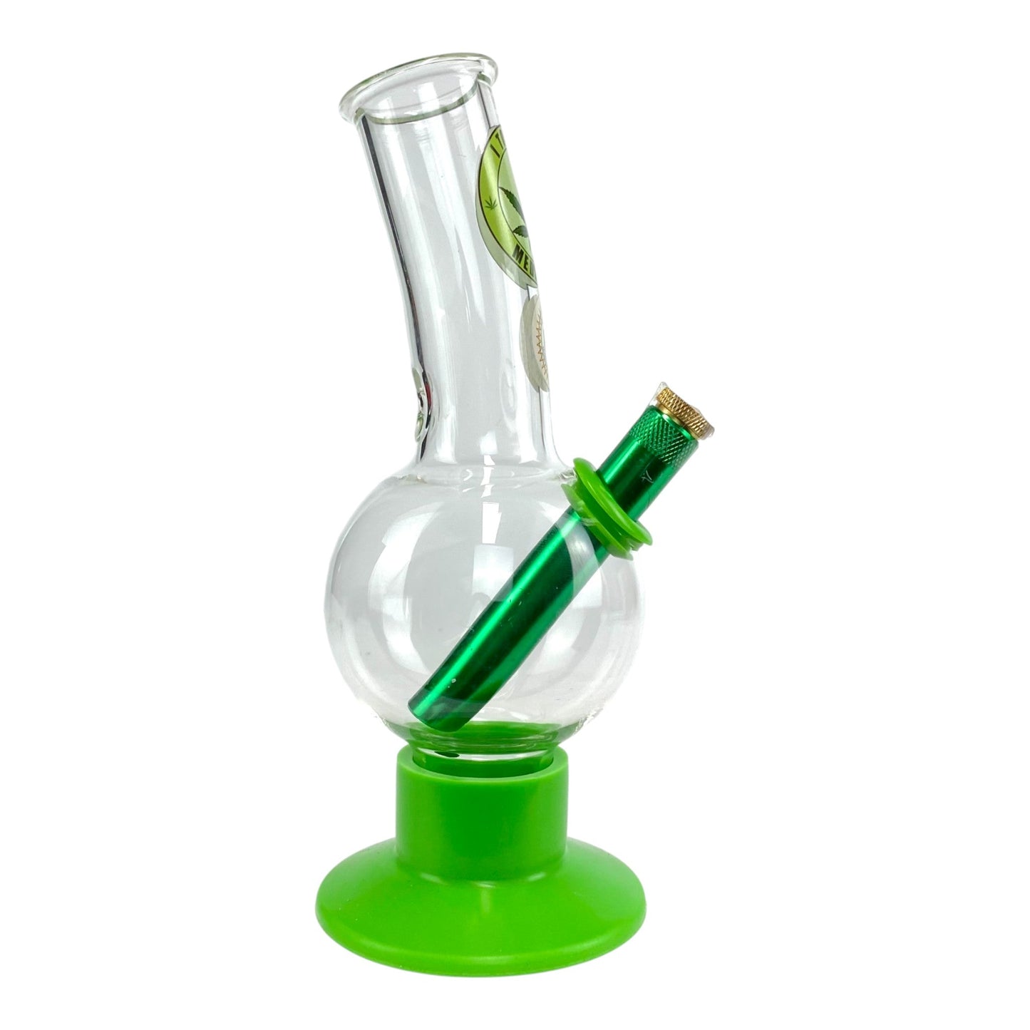 I Took My Meds Today Bubble Bong 20cm Green - The Bong Baron