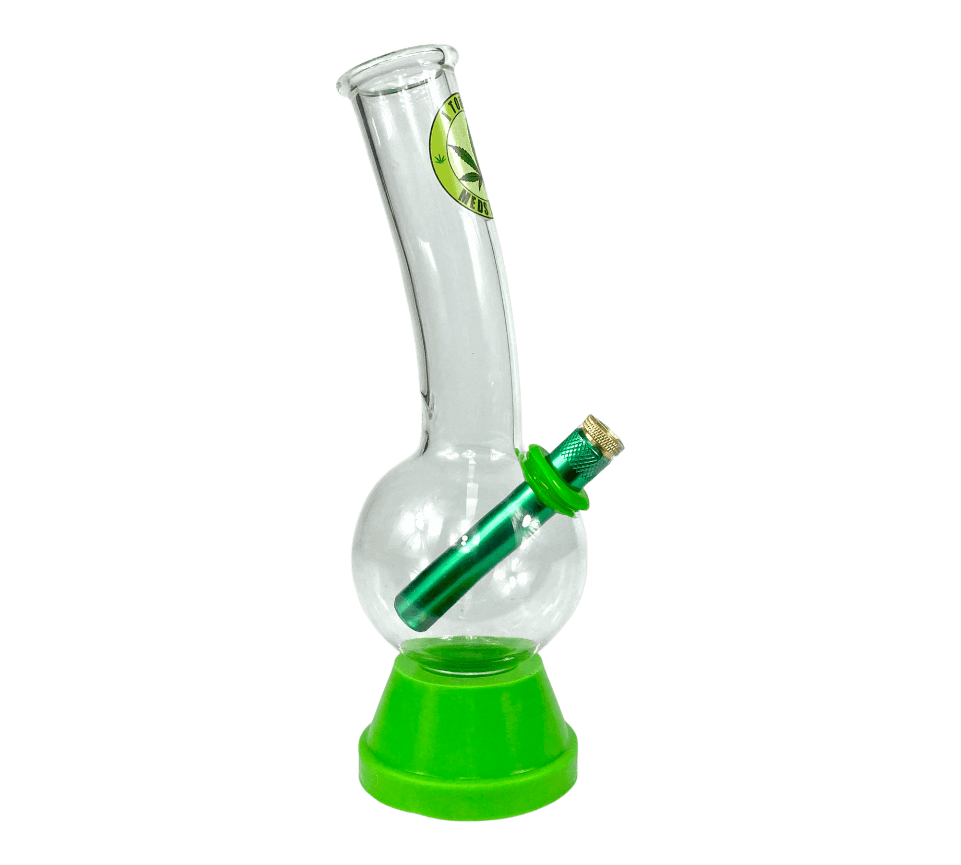 I Took My Meds Today Bubble Bong 25cm Green - The Bong Baron