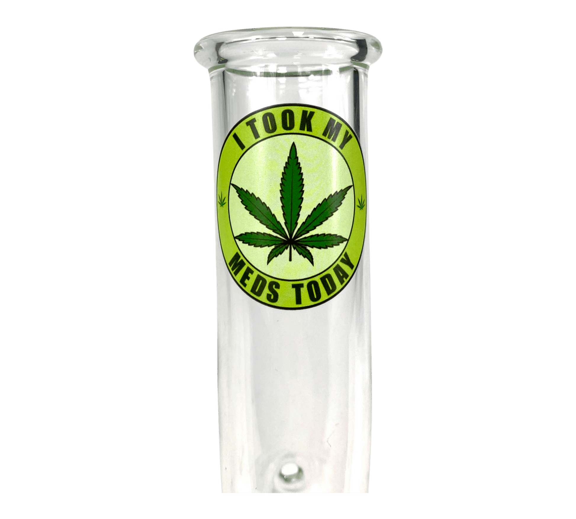 I Took My Meds Today Bubble Bong 25cm Green - The Bong Baron