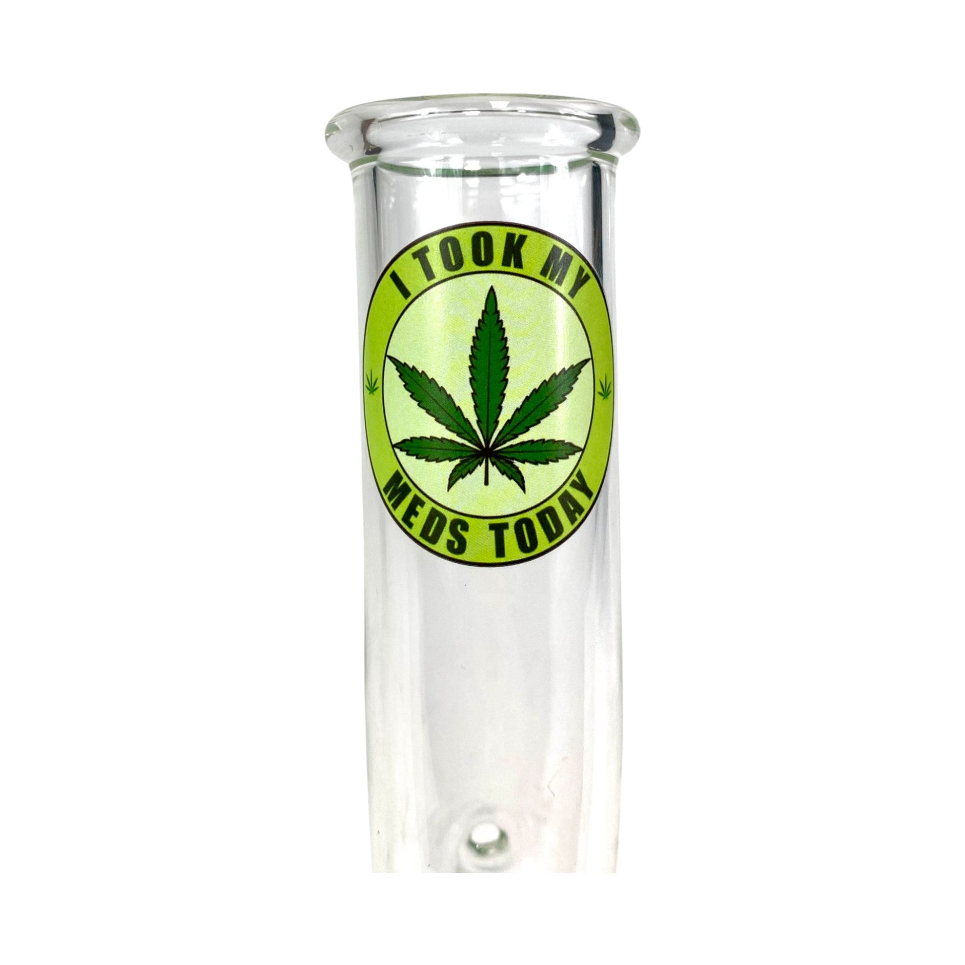 I Took My Meds Today Bubble Bong 25cm Green - The Bong Baron