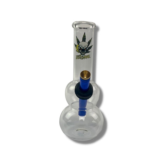 Just Smoke Double Bubble 20cm Bonza Bong - The Bong Baron