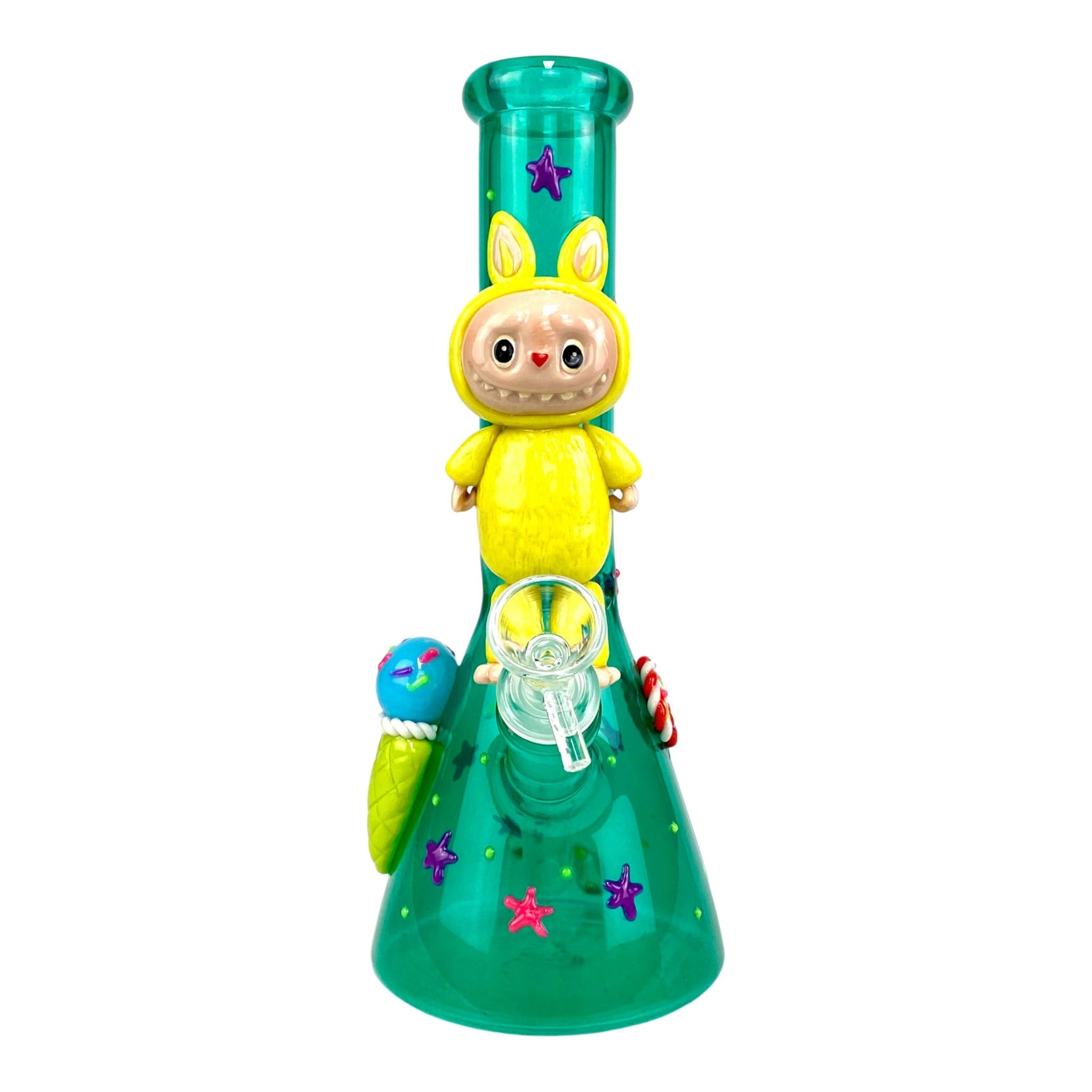 Labubu 3D Beaker Bong 25cm Aqua - The Bong Baron