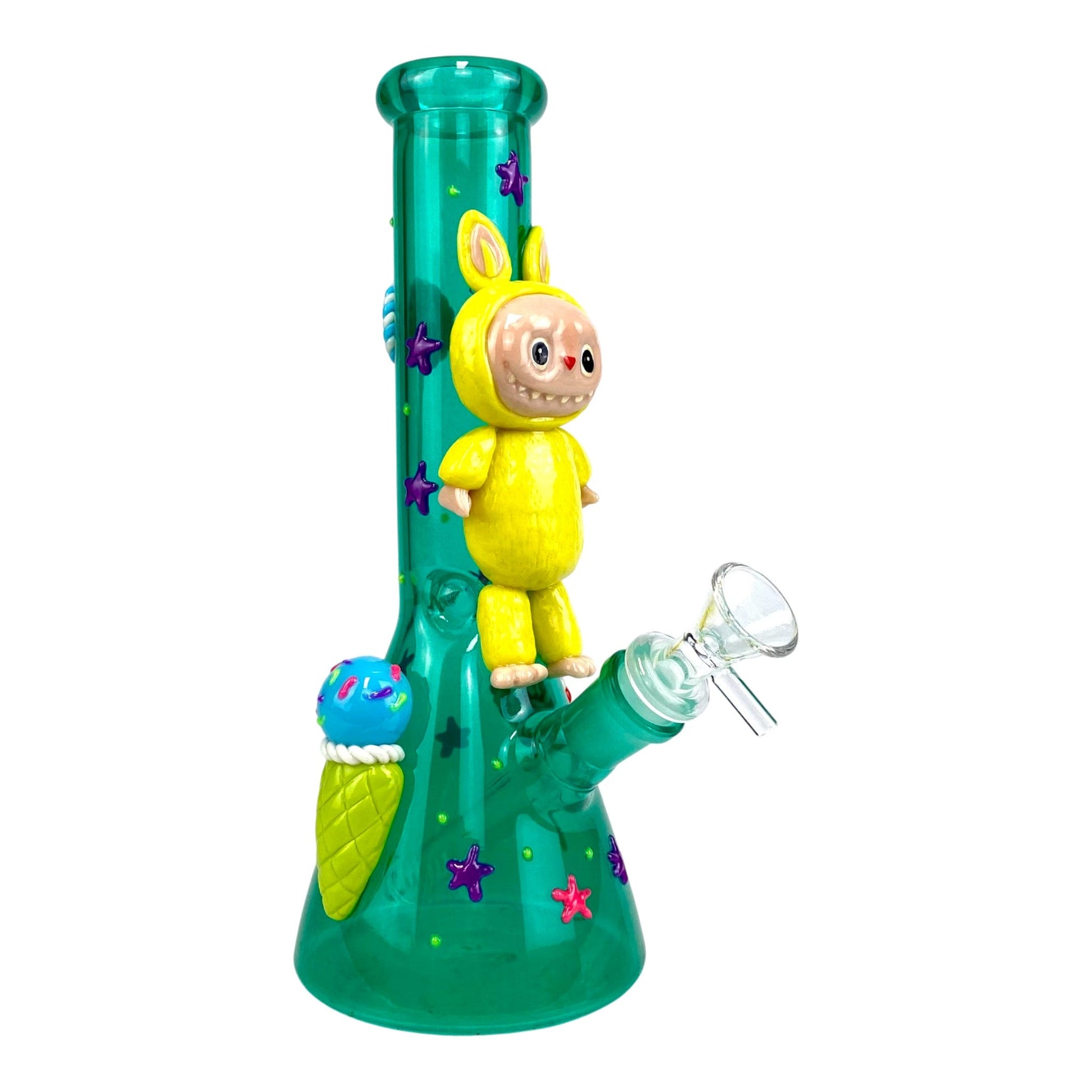 Labubu 3D Beaker Bong 25cm Aqua - The Bong Baron