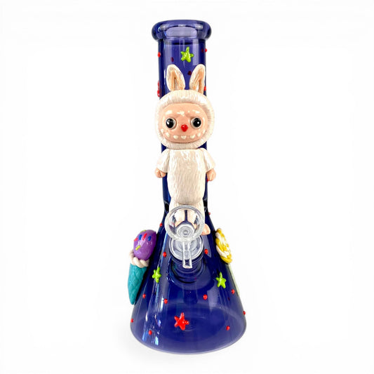 Labubu 3D Beaker Bong 25cm Blue - The Bong Baron