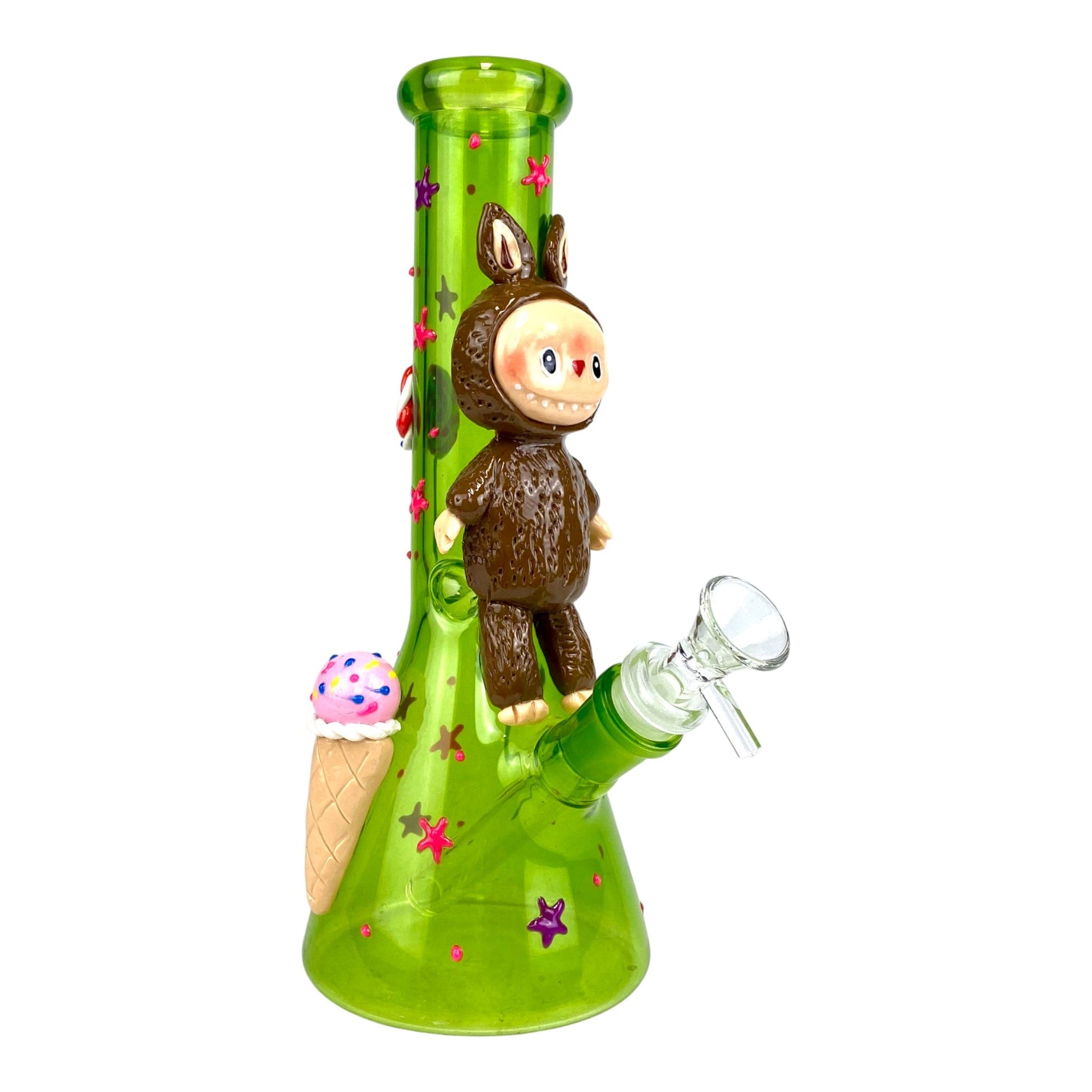 Labubu 3D Beaker Bong 25cm Green - The Bong Baron