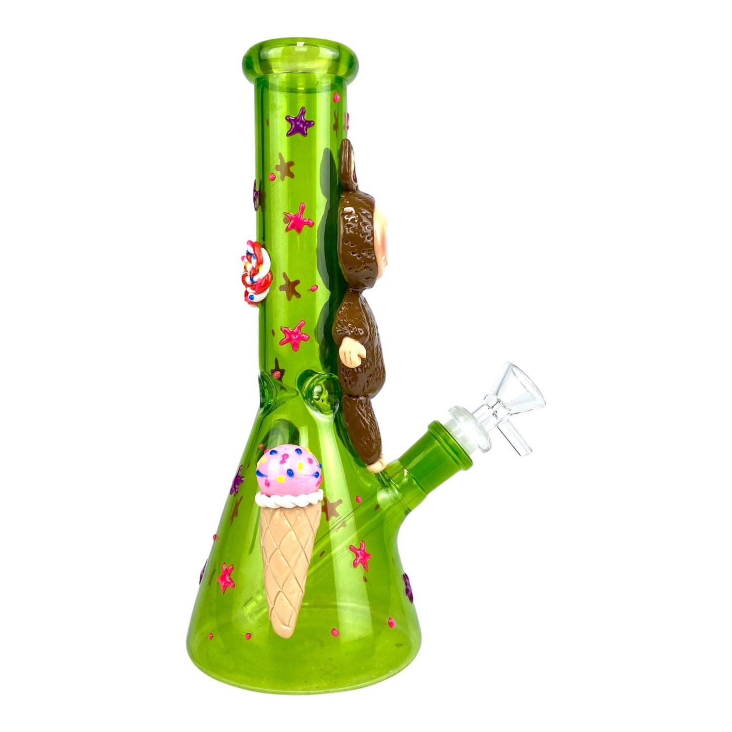 Labubu 3D Beaker Bong 25cm Green - The Bong Baron