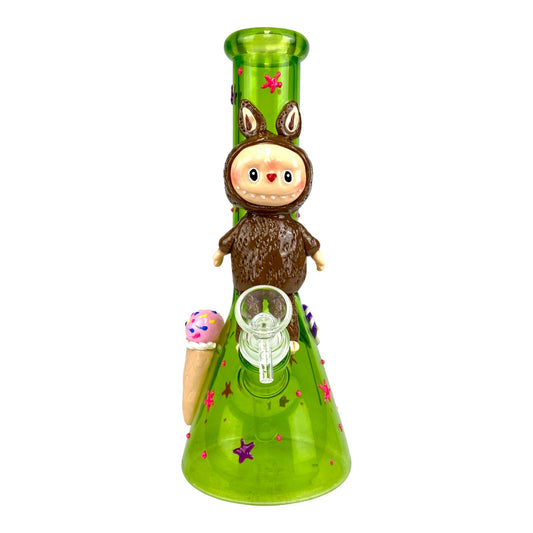 Labubu 3D Beaker Bong 25cm Green - The Bong Baron