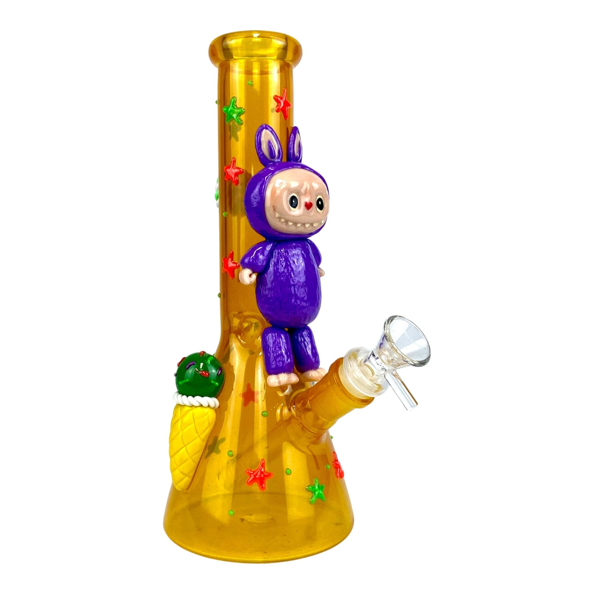 Labubu 3D Beaker Bong 25cm Yellow - The Bong Baron