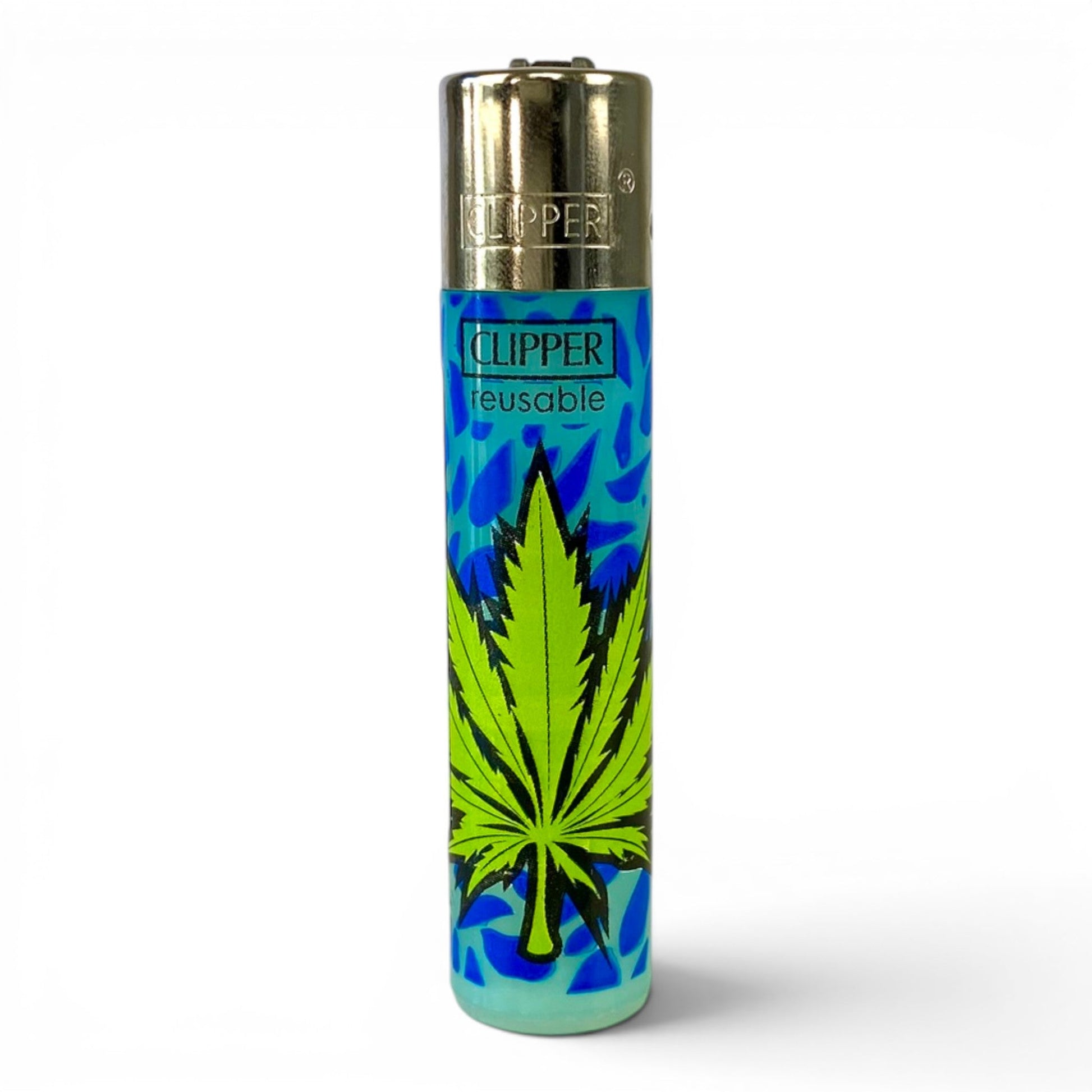 Large Clipper Cannabis Leaf Lighter - The Bong Baron