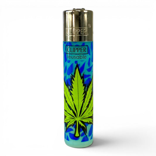 Large Clipper Cannabis Leaf Lighter - The Bong Baron