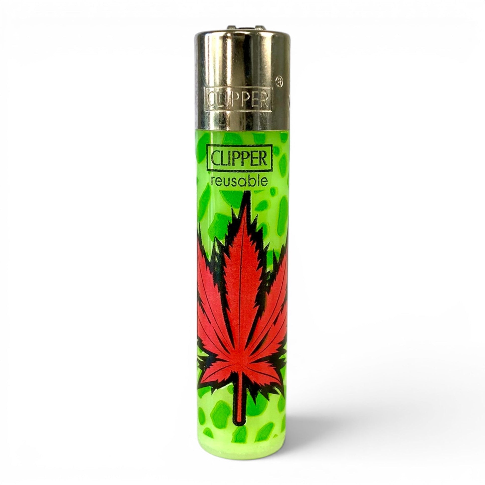 Large Clipper Cannabis Leaf Lighter - The Bong Baron
