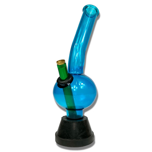 Light Blue Glass Bonza Bong 29cm - The Bong Baron