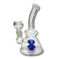 Lollipop Perc Dab Rig and Bong Blue and White 16cm - The Bong Baron