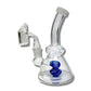 Lollipop Perc Dab Rig and Bong Blue and White 16cm - The Bong Baron