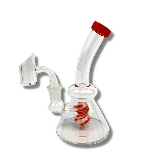 Lollipop Perc Dab Rig and Bong Candy Swirl 16cm - The Bong Baron