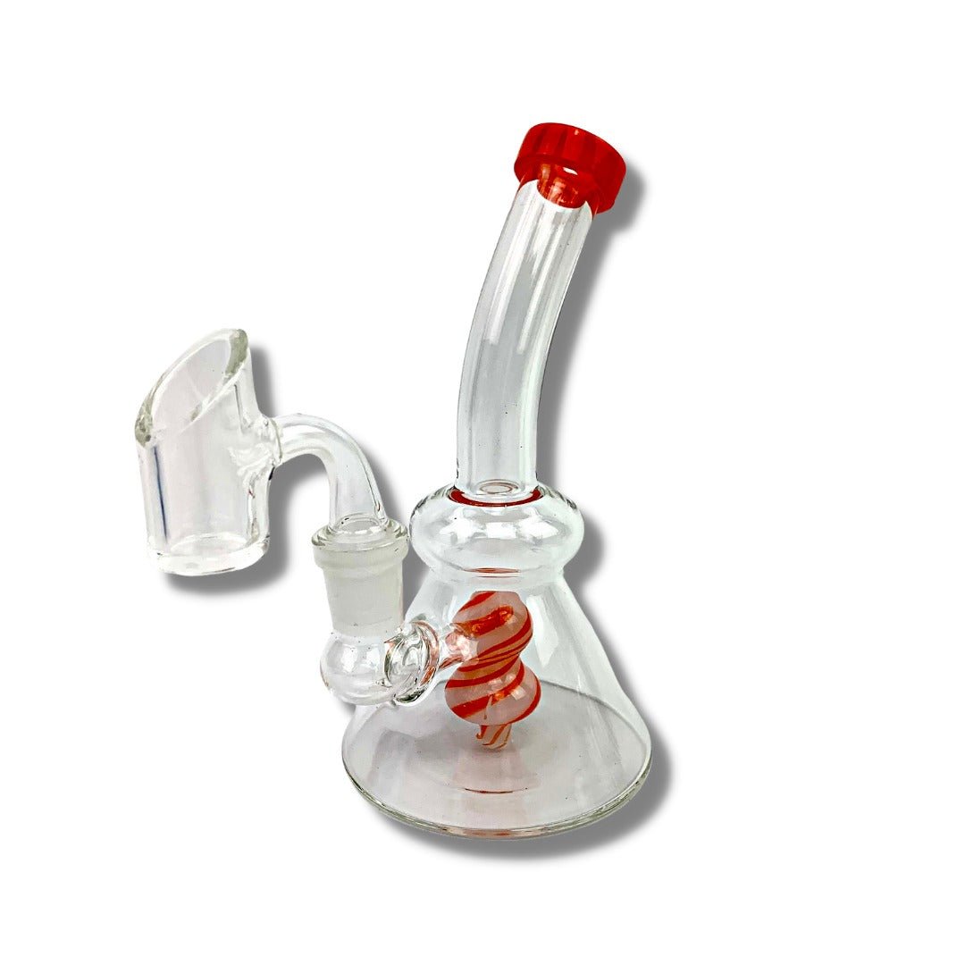 Lollipop Perc Dab Rig and Bong Candy Swirl 16cm - The Bong Baron